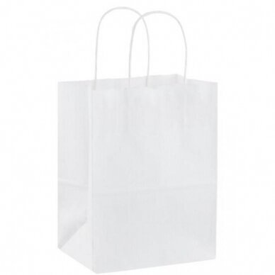 Paper bags, twist paper handles, white 1
